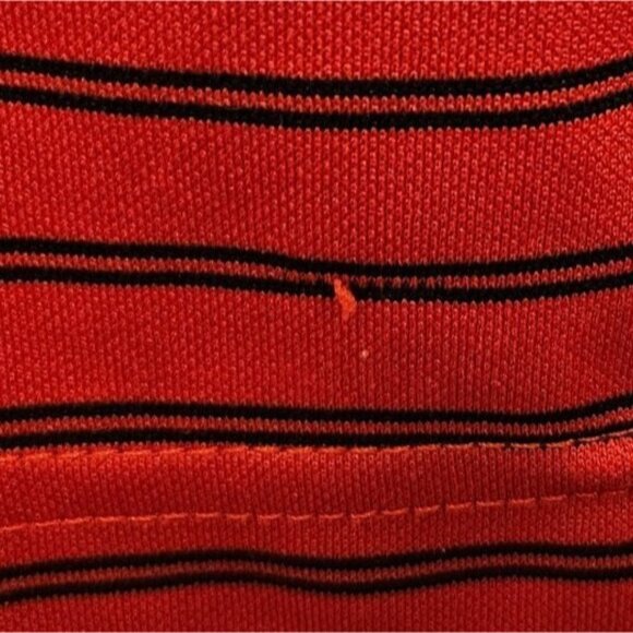 Ping Polo XL Men's Performance Dynamics Striped Red & Black Polyester Golf Wear - Picture 7 of 11